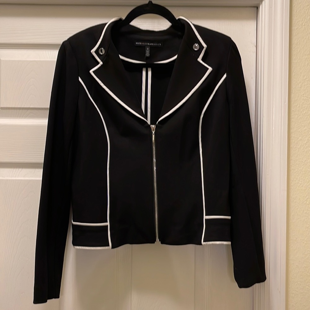 White House black market zipper blazer